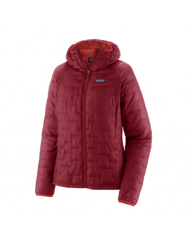 Patagonia Womens Micro Puff® Hoody Wax Red Offbody Front