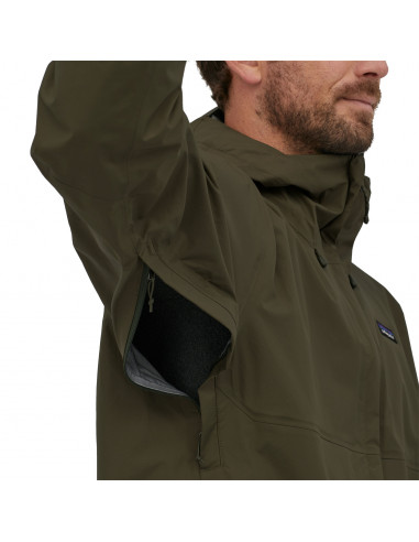 Patagonia Men's Torrentshell 3L Jacket Basin Green Detail Hood Vent