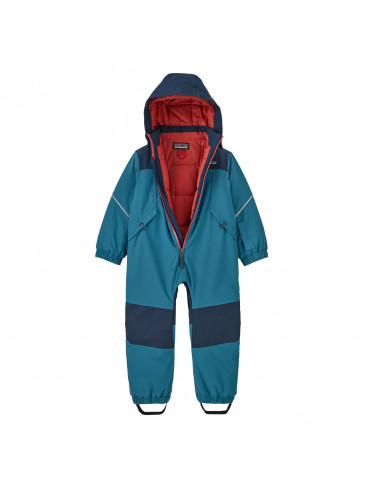 Patagonia Baby Snow Pile One-Piece Wavy Blue Front Open