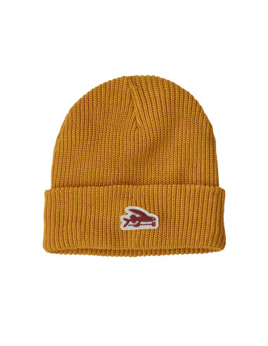 Patagonia Kids Logo Beanie Flying Fish Felt Patch: Cabin Gold