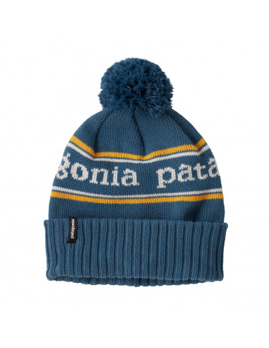 Patagonia Kids Powder Town Beanie Park Stripe Knit: Wavy Blue