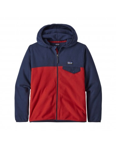Patagonia Boys Micro D Snap-T Jacket Fire Offbody Front