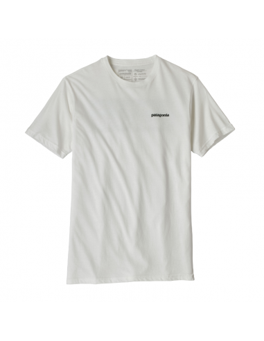 Patagonia Mens P-6 Logo Organic Cotton T-Shirt White Offbody Back