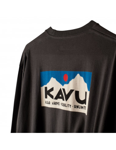 KAVU Klear Above Long Sleeve Tee Black Offbody Back Detail 2