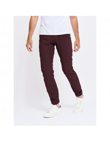 Looking for Wild Mens Technical Pants Fitz Roy Raisin Onbody Front