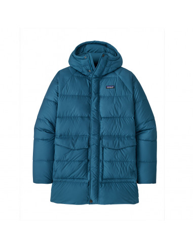 Patagonia Mens Silent Down Parka Wavy Blue Offbody Front