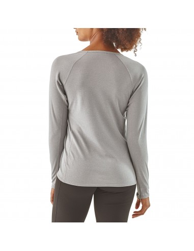 Patagonia Womens Capilene Midweight Crew 100% Recycled Feather Grey Onbody Back