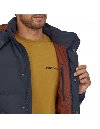 Patagonia Mens Downdrift Jacket Smolder Blue Onbody Detail Inner Pocket