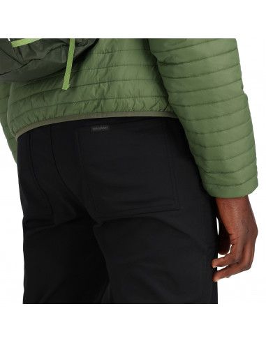 Topo Designs Pánské Kalhoty Global Pants Černá Onbody Zezadu Detail