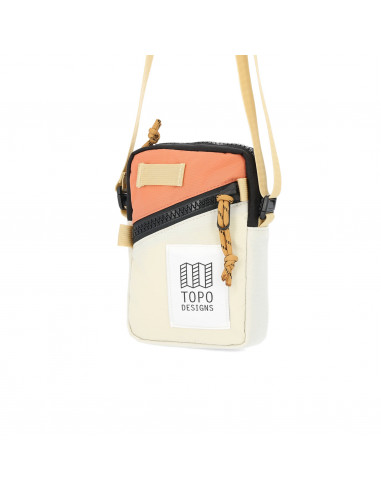 Topo Designs Taška Mini Shoulder Bag Bone Biela Coral Oranžová Spredu
