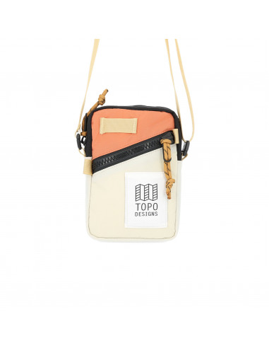 Topo Designs Taška Mini Shoulder Bag Bone Bílá Coral Oranžová Zezadu