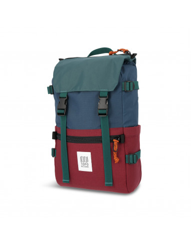 Topo Designs Rover Pack Classic Zinfandel Botanic Green Offbody Front