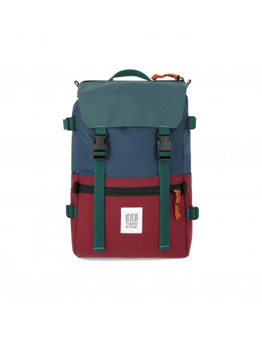 Topo Designs Rover Pack Classic Zinfandel Botanic Green Offbody Front 2