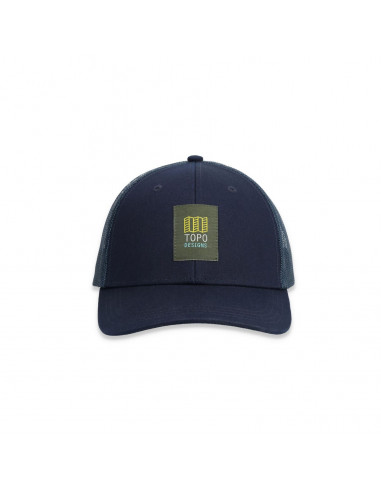 Topo Designs Topo Trucker Hat Original Logo Navy Front 2
