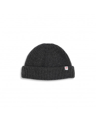 Topo Designs Global Wool Beanie Charcoal Front