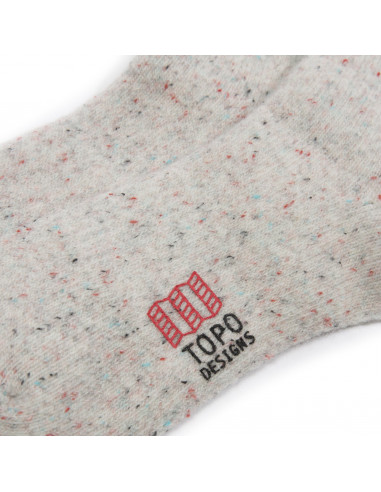Topo Desings Ponožky Mountain Sock Natural Biela Detail