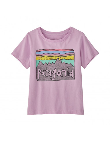 Patagonia Baby Regenerative Organic Certified™ Cotton Fitz Roy Skies T-Shirt Dragon Purple