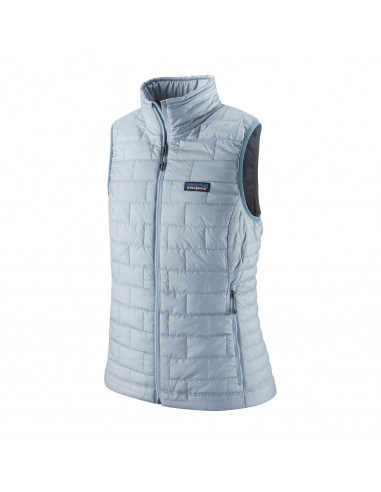 Patagonia Womens Nano Puff Vest Steam Blue Offbody Front