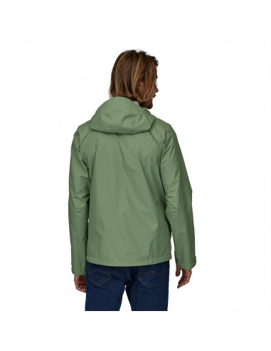 Patagonia Mens Torrentshell 3L Jacket  Sedge Green Onbody Back