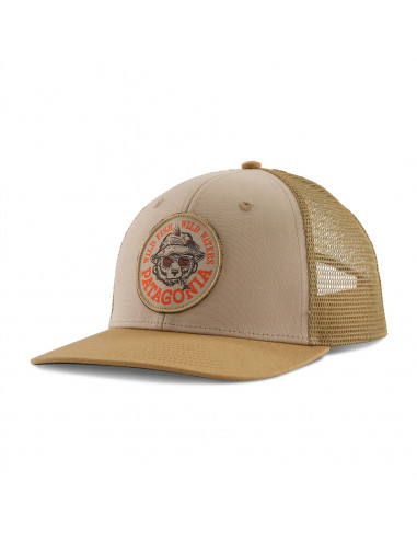 Patagonia Take a Stand Trucker Hat Wild Grizz: Oar Tan Offbody Front