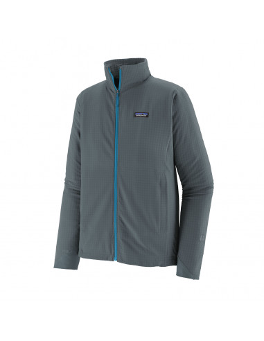 Patagonia Mens R1 TechFace Jacket Plume Grey Offbody Front