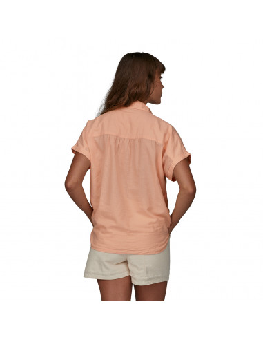 Patagonia Womens Lightweight A/C Shirt Fresh Breeze: Antique Pink Onbody Back