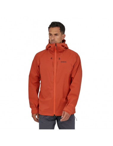 Patagonia Mens Dual Aspect Jacket Metric Orange Onbody Front