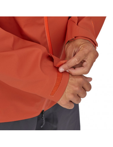 Patagonia Mens Dual Aspect Jacket Metric Orange Onbody Detail 1