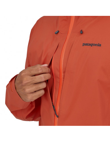 Patagonia Mens Dual Aspect Jacket Metric Orange Onbody Detail 5