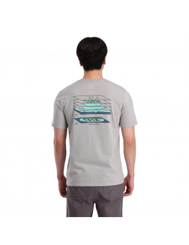 Topo Designs Mens Geographic Tee Gray Onbody Back