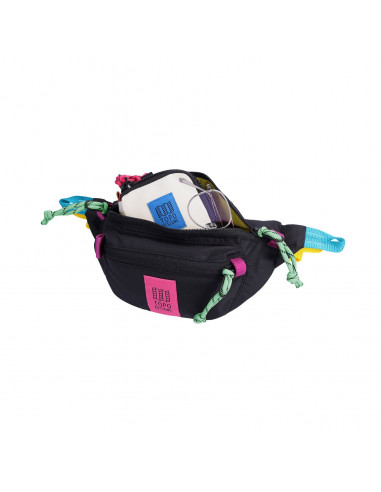 Topo Designs Mountain Waist Pack Black / Pink Front 3