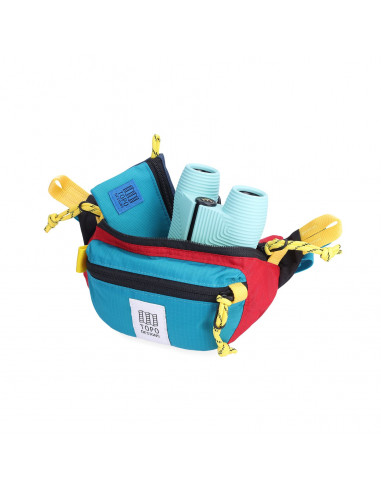 Topo Designs Mountain Waist Pack Red / Turquoise Front 3
