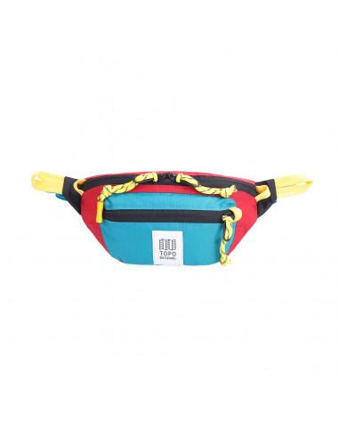 Topo Designs Mountain Waist Pack Red / Turquoise Front