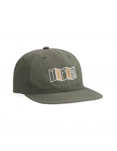 Topo Designs Nylon Ball Cap Stacked Map Forest Side