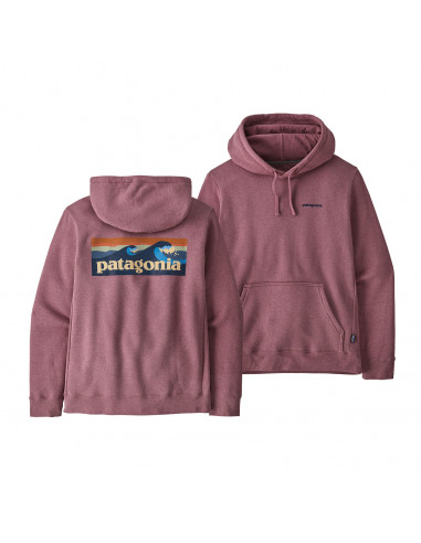 Patagonia Boardshort Logo Uprisal Hoody Evening Mauve Offbody Front and Back
