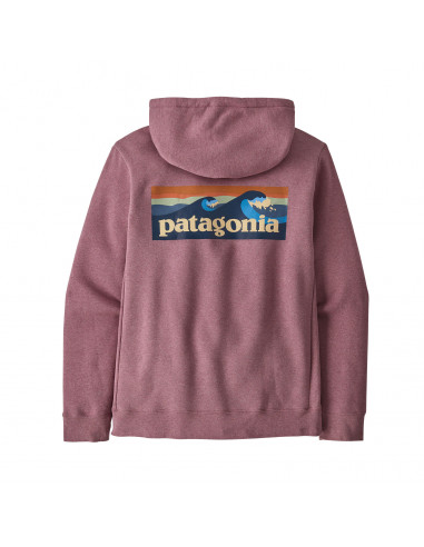 Patagonia Mikina s Kapucňou Boardshort Logo Uprisal Evening Mauve Fialová Offbody Zozadu