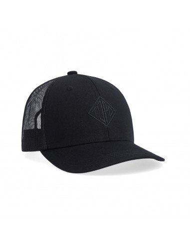 Topo Designs Trucker Hat Diamond Black Offbody Side