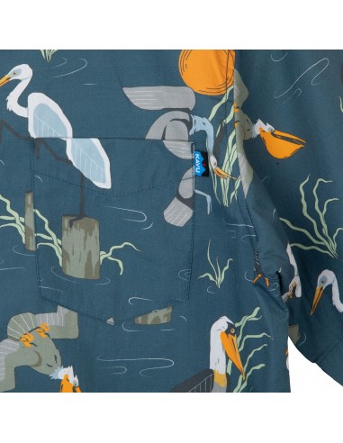 KAVU Mens The Jam Shirt Angling Birds Detail