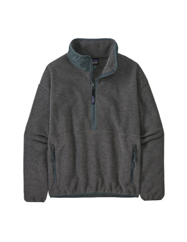 Patagonia Womens Synchilla Fleece Marsupial Nickel with Noveau Green Offbody Front