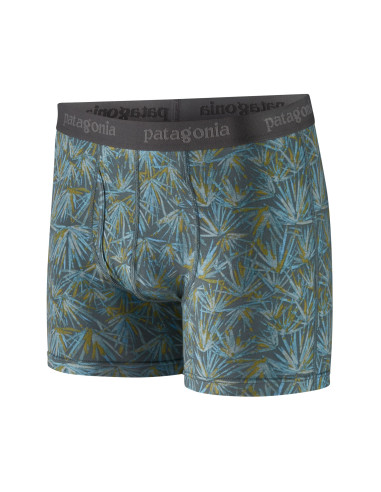 Patagonia Mens Essential Boxer Briefs 3 in Grasslands: Nouveau Green Offbody Front