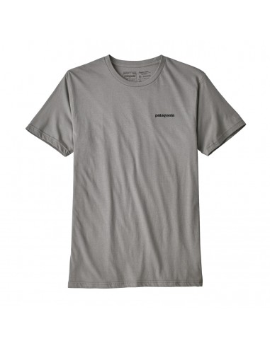 Patagonia Mens P-6 Logo Organic Cotton T-Shirt Feather Grey Offbody Ftont
