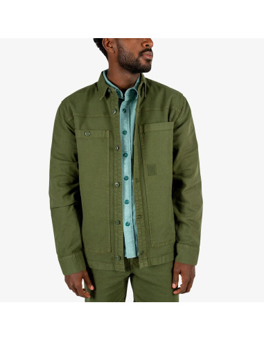 Topo Designs Mens Dirt Jacket Olive Onbody Front