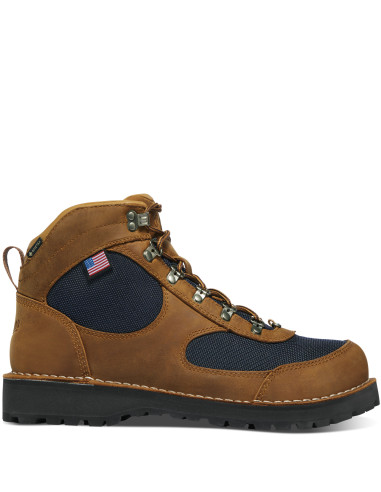Danner Womens Hiking Boots Cascade Crest 5" Grizzly Brown/Ursa Blue GTX Side