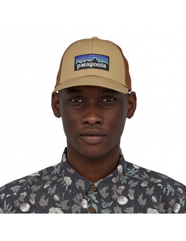 Patagonia P-6 Logo LoPro Trucker Hat Classic Tan Onbody Front