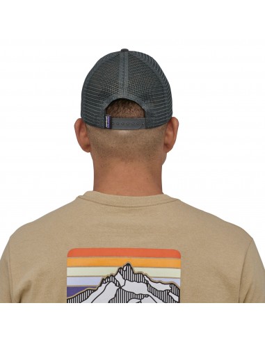 Patagonia P-6 Logo LoPro Trucker Hat Forge Grey Onbody Back