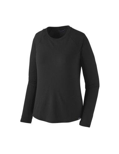 Patagonia Womens Long-Sleeved Capilene Cool Trail Shirt Black Offbody Front