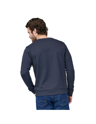 Patagonia Regenerative Organic Certified™ Cotton Crewneck Sweatshirt Smolder Blue Onbody Back 2