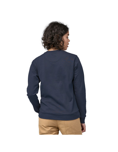 Patagonia Regenerative Organic Certified™ Cotton Crewneck Sweatshirt Smolder Blue Onbody Back 1