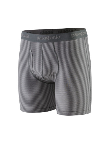Patagonia Mens Essential Boxer Briefs 6 in. Fathom: Forge Grey Offbody Front