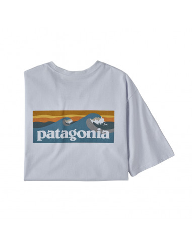 Patagonia Mens Boardshort Logo Pocket Responsibili-Tee White Offbody Back